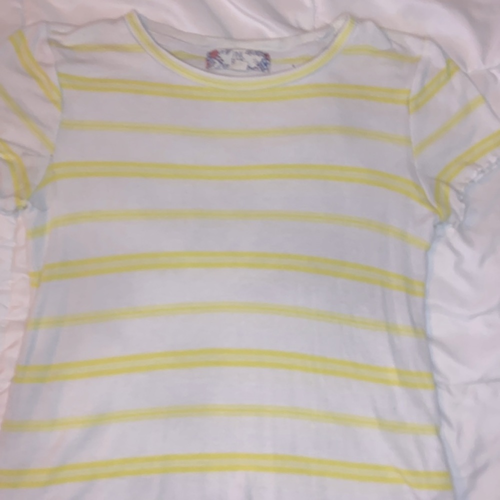 Yellow and White Striped Shirt